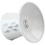 Pet Avenue Hong Kong Porcelain Extra Wide Raised Cat Bowl for Big Cats. Lead Free. Dishwasher Safe. Microwave Safe.