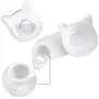 Legendog Cat Food Bowls, Double Cat Bowls Elevated Cat Bowls Raised Cat Bowls, 15° Tilted Elevated Cat Bowls to Protect The Neck for Cat and Small Dog (White&Clear) Legendog Cat Food Bowls, Double Cat Bowls Elevated Cat Bowls Raised Cat Bowls, 15° Tilted Elevated Cat Bowls to Protect The Neck for Cat and Small Dog (White&Clear)