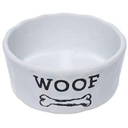 Dog Pet Ceramic Bowls and Durable Ceramic Food Bowls | Wet, Dry Food, and Water | Available in Sizes, Measures 6.0'' Dia x 2.7'' H, 1.6 Pound | Medium