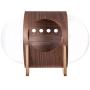 MYZOO Spaceship Alpha, Warm and Cozy Pet Bed for Cat & Dog, Designed & Modern Cat House, Wooden Cat Furniture(Oak & Walnut)