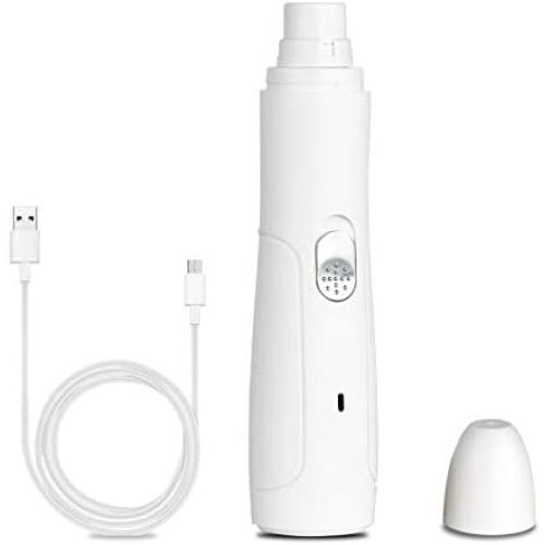 DSS Dog Nail Grinder - Upgraded Electric Pet Nail Trimmer Powerful Painless Paws Grooming & Smoothing for Small Medium Large Dogs & Cats