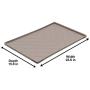 Messy Mutts Silicone Non-Slip Dog Bowl Mat with Raised Edge and Two Sides Reinforced with Metal Rods