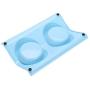 Gefryco Double Dog Cat Bowls Stainless Steel Elevated Raised Bowl Feeders Pet Feeding Station for Food and Water