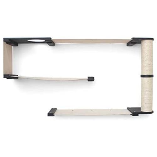 CatastrophiCreations Deluxe Maze Set for Cats Multiple-Level Wall Mounted Scratch, Hammock Lounge