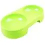 LeSharp Dog Accessories, Pet Puppy Dog Cat Food Water Dish Feeder Plastic No Slip Double Bowl Dispenser - Green LeSharp Dog Accessories, Pet Puppy Dog Cat Food Water Dish Feeder Plastic No Slip Double Bowl Dispenser - Green