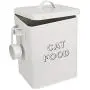 Pethiy Cat Food and Treats Containers Set with Scoop for Cats or Dogs -Tight Fitting Wood Lids - Coated Carbon Steel - Storage Canister Tins-Cat Pethiy Cat Food and Treats Containers Set with Scoop for Cats or Dogs -Tight Fitting Wood Lids - Coated Carbon Steel - Storage Canister Tins-Cat