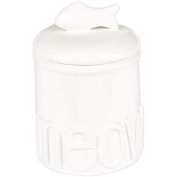 Creature Comforts Meow Treat Jar - White - Small