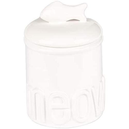 Creature Comforts Meow Treat Jar - White - Small