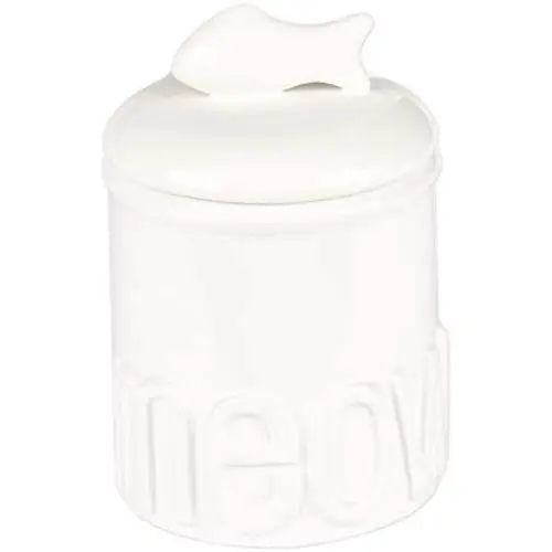 Creature Comforts Meow Treat Jar - White - Small Creature Comforts Meow Treat Jar - White - Small