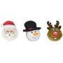 fabdog Holiday faball Squeaky Dog Toy 3 Pack - Snowman, Santa, Reindeer (Small)