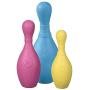 JW Pet- iSqueak Bouncin Bowlin Pin Dog Toy, (Assorted Colors) 1 Unit