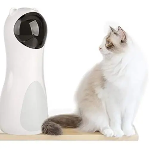 Jiaboyu Cat Laser Toy Automatic,Interactive Toy for Kitten/Dogs - USB Charging / Battery Powered , Placing High,5 Random Pattern,Automatic On/Off and Silent, Fast/ Slow Light Flashing Mode, white Jiaboyu Cat Laser Toy Automatic,Interactive Toy for Kitten/Dogs - USB Charging / Battery Powered , Placing High,5 Random Pattern,Automatic On/Off and Silent, Fast/ Slow Light Flashing Mode, white