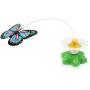 S-D-A Electric Rotating 360 Pet Cat Toys for Cats Toy Colorful Butterfly Bird Seat Scratch Funny Pet Toys for Cat Kitten Intelligence