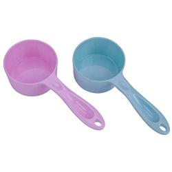 Super Design Sturdy Melamine Food Scoop for Dogs Cats Birds, Measuring Cup, Long Comfortable Handle