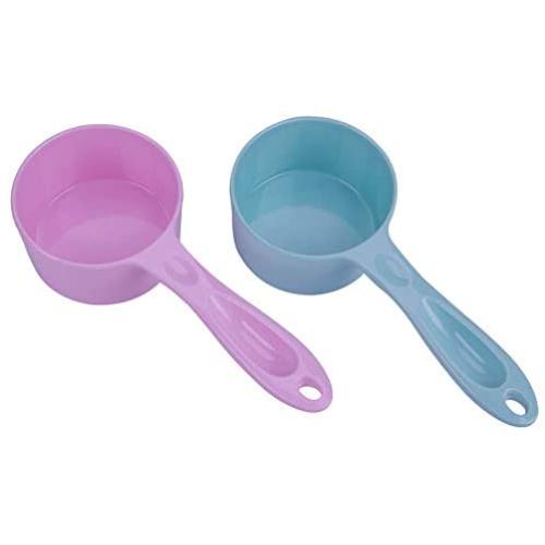 Super Design Sturdy Melamine Food Scoop for Dogs Cats Birds, Measuring Cup, Long Comfortable Handle