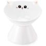 Lollimeow Ceramic Raised Cat Bowls, Elevated Food or Water Bowls, Stress Free, Backflow Prevention, Dishwasher and Microwave Safe, Lead & Cadmium Free