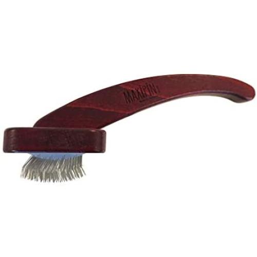 Mars Professional Dematting Undecoat Slicker Grooming Dog Brush with Woden Handle, Made in Germany, 7'' Length