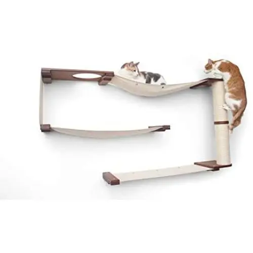 CatastrophiCreations Deluxe Maze Set for Cats Multiple-Level Wall Mounted Scratch, Hammock Lounge CatastrophiCreations Deluxe Maze Set for Cats Multiple-Level Wall Mounted Scratch, Hammock Lounge