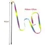 Cute Rainbow Ribbon Tease Cat Rod,Funny Colorful Teaser Wand Cats Interactive Stick Cat Toys Pet Toys Cat Supplies(5 Pcs) Cute Rainbow Ribbon Tease Cat Rod,Funny Colorful Teaser Wand Cats Interactive Stick Cat Toys Pet Toys Cat Supplies(5 Pcs)
