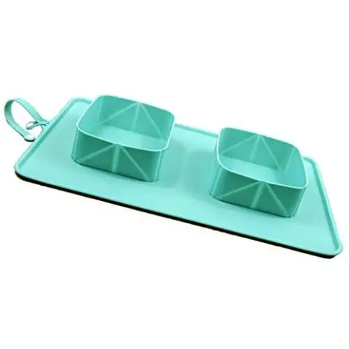 Collapsible Dog Bowls for Travel- Set of Two Foldable Portable Puppy Bowls - Cats and Dogs Food and Water - Dog Bowl Set -Dog Camping Gear - No Spill No Skid Silicon Water Bowl for Walking Collapsible Dog Bowls for Travel- Set of Two Foldable Portable Puppy Bowls - Cats and Dogs Food and Water - Dog Bowl Set -Dog Camping Gear - No Spill No Skid Silicon Water Bowl for Walking