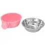 Yutiny Pet Food Water Bowl Stainless Steel Food Hanging Bowl Puppy Kitty Dog Parrot Bird Pet Drink Water Bowl Dish Crates Cages Hanging Feeder Bowl Yutiny Pet Food Water Bowl Stainless Steel Food Hanging Bowl Puppy Kitty Dog Parrot Bird Pet Drink Water Bowl Dish Crates Cages Hanging Feeder Bowl