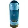 WELL LIFE PET - Dog Water Bottle Travel Bowl Portable Leak Proof Pet Water Dispenser Dog, Cat or Puppy, 10oz, Replaceable Activated Carbon Filter, Collapsible Water Container Carrier, No BPA (Blue)