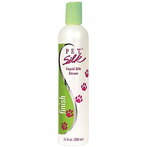 PET SILK Liquid Silk Serum – Dog Finishing Leave in Conditioner for Shiny & Healthy Coat – Pet Detangler with Silk Amino Acids, Vitamin E & Panthenol