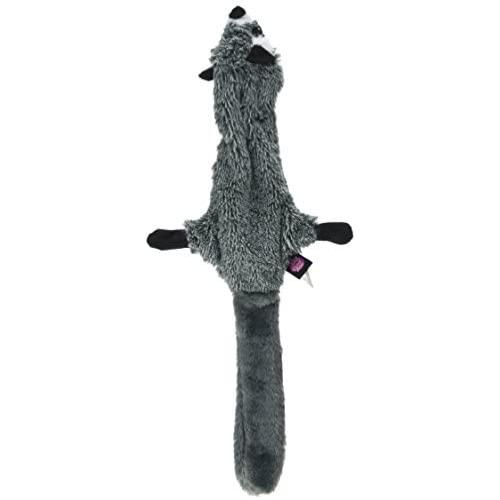 PetRageous 91528 Road Raccoon Gray Pet Squeaky Toy