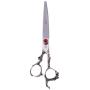 ShearsDirect Japanese 440C Stainless Steel Curved Shear with Dragon Handle, 8.0''