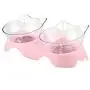 PurrBowl Orthopedic Anti-Vomiting Cat Feeder, 15° Tilted Pet Bowl for Cats and Dogs (Pink)