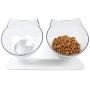 Apofly 3PCS/Set Overhead Cat Bowl Pet Feeder Overhead Cat Feeding Bowl Cat Bowl with Stand Transparent Cat Ear Shaped Pet Bed Washable Dog Cat Sleeping Bed Pet Bed Cushion