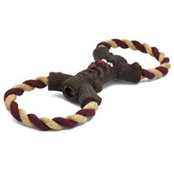 HugSmart Pet – Rope Monster | Tough Rubber and Rope Tug Toy for Small Medium and Large Dogs