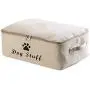 Morezi Dog Toys Storage Box 15''x10'' inch Canvas Storage Bin Organizer with Lid - Perfect Collapsible Bin for Organizing Dog Cat Toys and Accessories