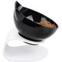 Cat Bowl with Raised Stand, 15°Tilted Anti-Slip Cat Food and Water Pet Feeding Bowls, Protect Pets Cervical Vertebra, Detachable Pet Bowl for Cats and Small Dogs with a Dish Washing Brush