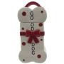 Comfy Hour 9'' Bone Shape Dog Food Storage Jar with Lid, Red and White