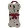 Comfy Hour 9'' Bone Shape Dog Food Storage Jar with Lid, Red and White Comfy Hour 9'' Bone Shape Dog Food Storage Jar with Lid, Red and White