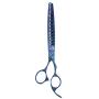 ShearsDirect Japanese Stainless 26 Tooth Thinner, Blue Titanium with Paw Prints, 8-Inch Thinner