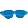 Mr. Peanuts Pet Feeder 2 in 1 Travel Set with 12oz Dual Sided Collapsible Bowl and 20oz Water Bottle