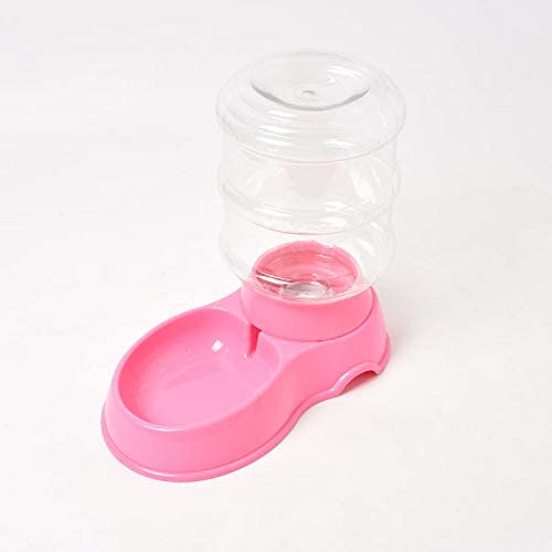 FairOnly Convenient Life 3.5L Automatic Gravity Drinking Fountain Bowl for Pet Dog Cat 321728cm Pink