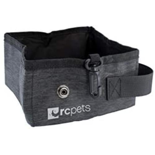 RC Pets On The Go Bowl, Dog Travel Bowl, Heather Black