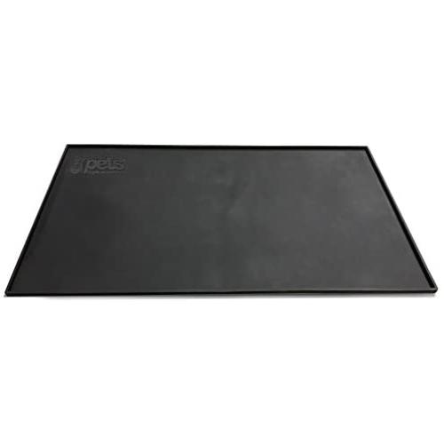 Platinum Pets Food & Water Heavy-Duty Feeding Mat, Black