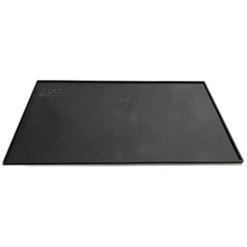 Platinum Pets Food & Water Heavy-Duty Feeding Mat, Black