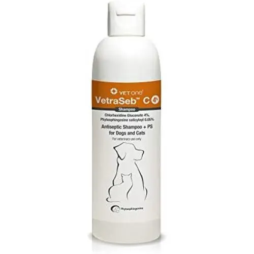 VetOne - Vetraseb C4% Chlorhexidine 4% Shampoo + PS Shampoo for Dogs & Cats - 8oz VetOne - Vetraseb C4% Chlorhexidine 4% Shampoo + PS Shampoo for Dogs & Cats - 8oz