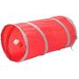 IOSHAPO Cat Tunnel Toy Funny Pet 2 Holes Play Tubes Balls Collapsible Crinkle Kitten Toys Puppy Ferrets Rabbit Play Dog Tunnel Tubes,Red