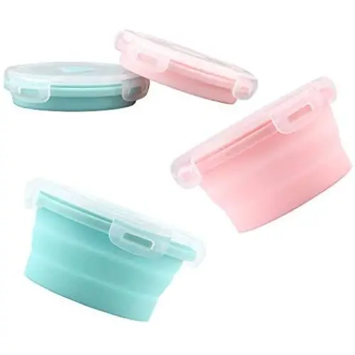 LUTER 2 Pieces Collapsible Dog Bowls Silicone Food Water Travel Bowl with Lids Portable Expandable Pet Feeding Watering Cup Dish for Walking Kennels Camping 350ml (12x12x3cm) (Pink & Blue) LUTER 2 Pieces Collapsible Dog Bowls Silicone Food Water Travel Bowl with Lids Portable Expandable Pet Feeding Watering Cup Dish for Walking Kennels Camping 350ml (12x12x3cm) (Pink & Blue)