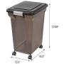 IRIS Premium Airtight Pet Food Storage Container, Smoke