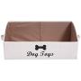 Brabtod Linen-Cotton Blend Dog Toy Basket and Dog Toy Box, Dog Toy Basket Storage - Perfect for organizing pet Toys, Blankets, leashes, Rope Toys, Clothing