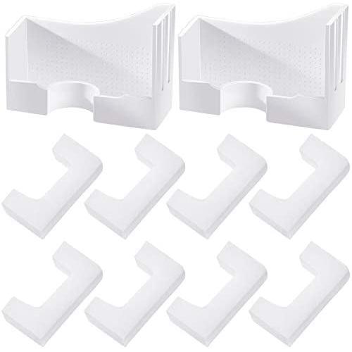 Honoson 8 Pieces Pet Fountain Foam Filter Replacement Pre Foam Replacement Filters Replacement Foam Filter with 2 Pieces Holder Pre-Filters Compatible with PETKIT EVERSWEET