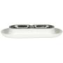 Hepper - Nomnom Modern Cat Bowl - Whisker Friendly + No Spill - Stainless Steel Pet Food and Water Dish for Cats, Dogs, and Small Pets