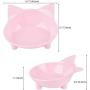 ljfjf Cat Bowls,3PCS Cat Bowl Set Non Slip Cat Bowls Durable Cat Food Bowl Plastic Cat Shaped Pet Water Bowl Pink/White/Gray for Cats and Puppys (Color : -)
